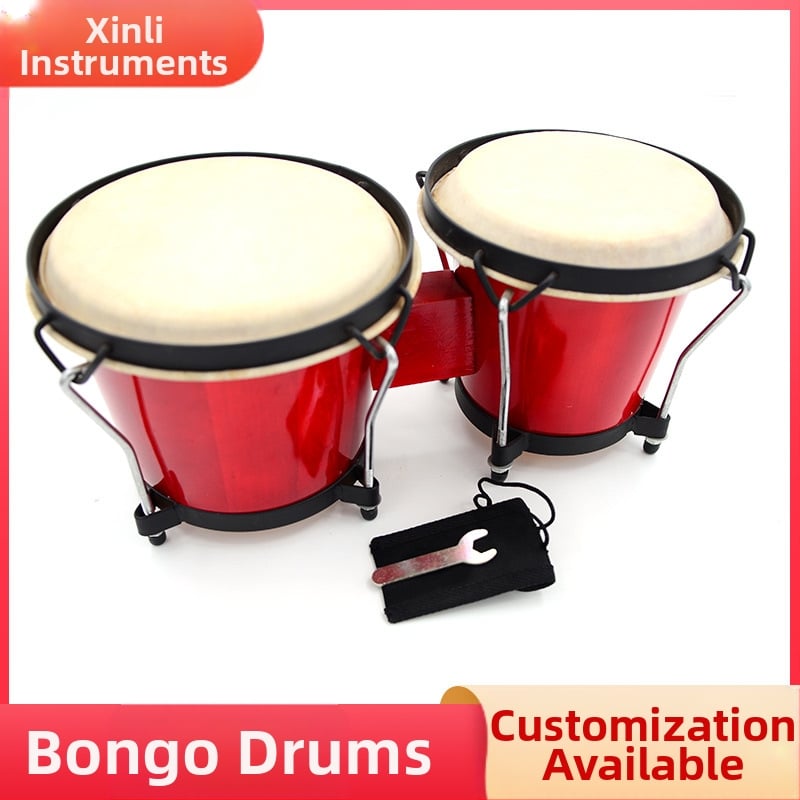 Tamburin gyerekeknek, fa testtel és bőr fejével