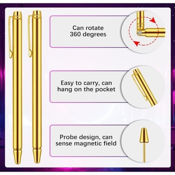 Ράβδος ανίχνευσης φαντασμάτων - Σετ 4 τεμαχίων, Χαλκός, σε στυλό σχήμα, LED
