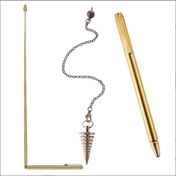 Ράβδος ανίχνευσης φαντασμάτων - Σετ 4 τεμαχίων, Χαλκός, σε στυλό σχήμα, LED