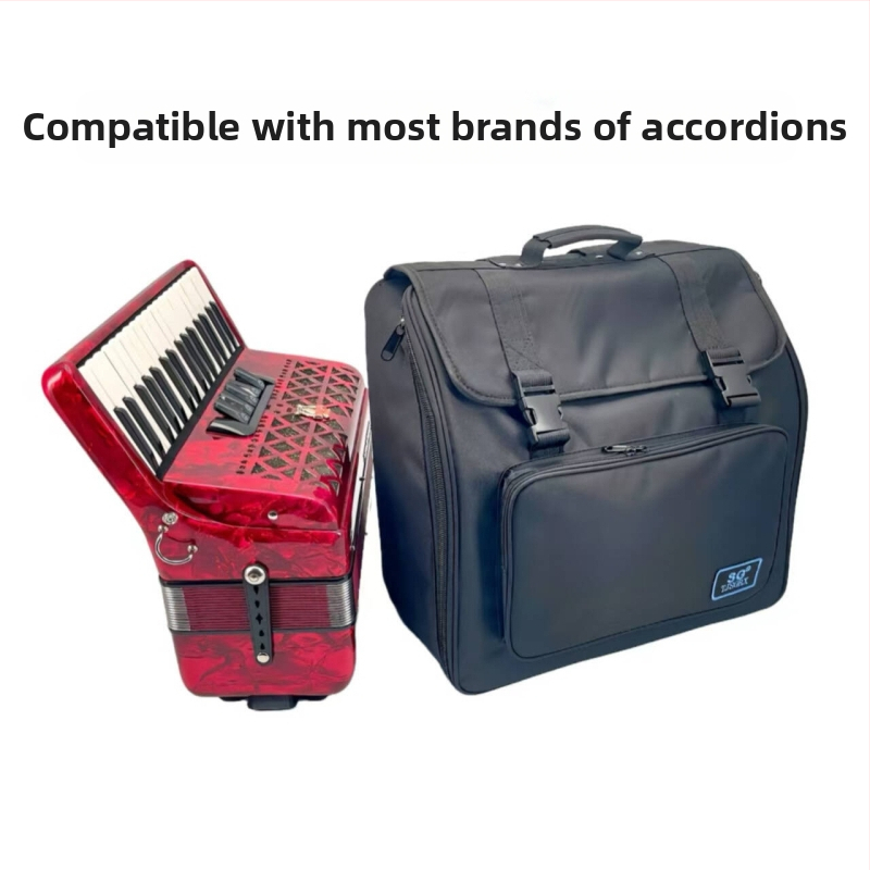 Чанта за бас музикален инструмент — полиестер, подплата полиестер, извита презрамка, износоустойчива, намалява натоварването