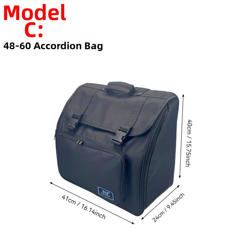 Чанта за бас музикален инструмент — полиестер, подплата полиестер, извита презрамка, износоустойчива, намалява натоварването