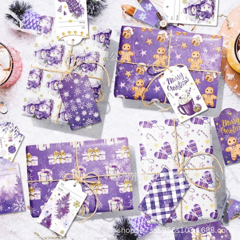 Χαρτί δώρου με σχέδιο νιφάδας χιονιού και χιονάνθρωπου; υλικό σύνθετο; κατασκευή ημι-χειρωνακτική και ημι-μηχανική; κωδικός προϊόντος Al940119815311; κατάλληλο για εορταστικές συναντήσεις