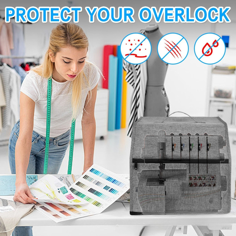 Калъф за оверлок, плат Oxford, марка Yunyi, модерен минималистичен стил, толеранс 3 см