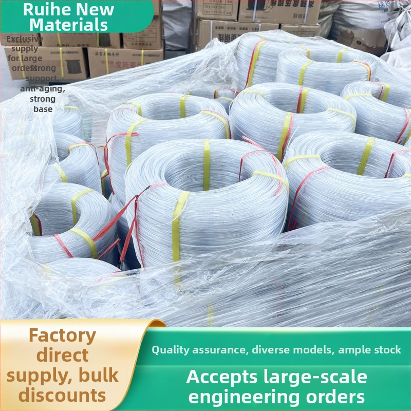 Aukštos tvirtumo PET poliesterio sodo virvė šiltnamiams: užuolaidų laikiklio virvė, paukščių tinklo virvė, vynmedžių ir passion fruit atraminė linija. Prekės ženklas: Ruihe new materials; tinka sodo rėmams ir auginimo įrangai.