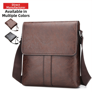 Férfi vállon átvet táska üzleti utazásokhoz, PU anyag, belső poliészter bélés, légáteresztő, vízálló, ultra könnyű