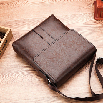 Férfi vállon átvet táska üzleti utazásokhoz, PU anyag, belső poliészter bélés, légáteresztő, vízálló, ultra könnyű