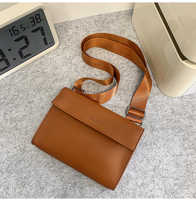 Vyrų Crossbody krepšys iš PU odos, vienos spalvos, vidus iš sintetinės odos, pavasaris 2025