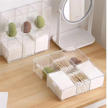 Κουτί οργάνωσης καλλυντικών με 6 διαμερίσματα – PET, ορθογώνιο, 2L, φινίρισμα