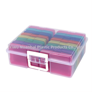 Κουτί αποθήκευσης γραφείου, διπλής σειράς, από PP πλαστικό, αναδιπλούμενο με διαμερίσματα, ανθεκτικό στη σκόνη