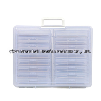 Κουτί αποθήκευσης γραφείου, διπλής σειράς, από PP πλαστικό, αναδιπλούμενο με διαμερίσματα, ανθεκτικό στη σκόνη