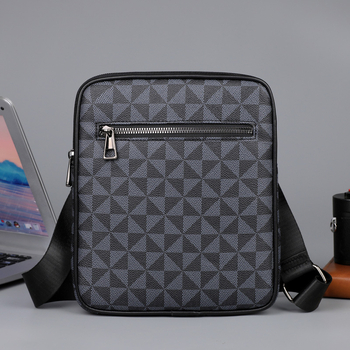 Vyrų pečių krepšys iš PU odos, atsparus vandeniui, vienos spalvos, kelionėms