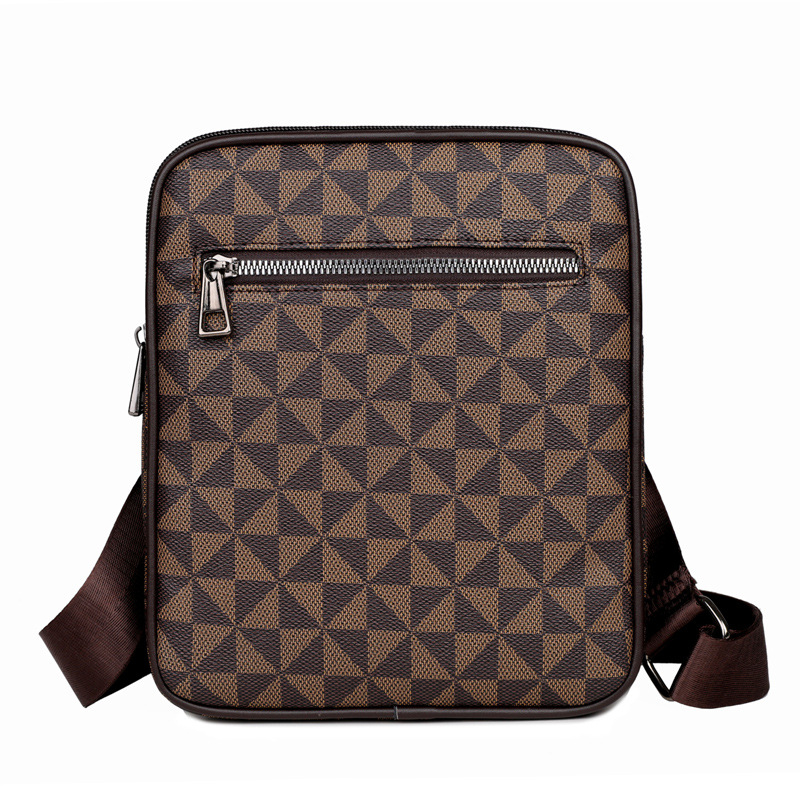 Vyrų pečių krepšys iš PU odos, atsparus vandeniui, vienos spalvos, kelionėms