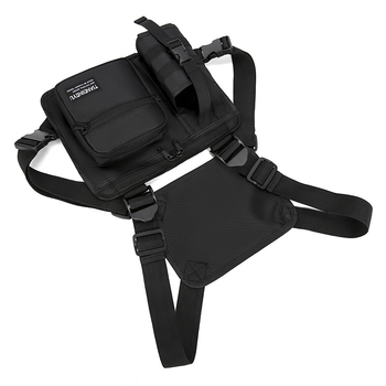 Vyrų pečių krepšys, gatvės mados stilius, nailonas, pamušalas poliesteris, vieno tono raštas, kvėpuojantis dizainas (Stilius: Gatvės mada; Medžiaga: Nailonas; Pamušalas: Poliesteris; Raštas: Vieno tono; Funkcija: Kvėpuojantis)