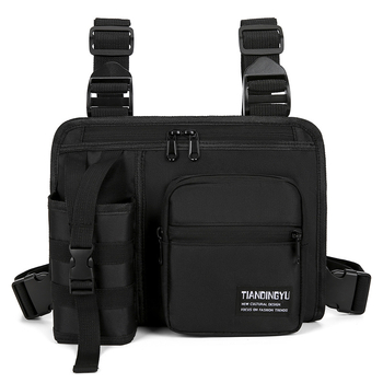 Vyrų pečių krepšys, gatvės mados stilius, nailonas, pamušalas poliesteris, vieno tono raštas, kvėpuojantis dizainas (Stilius: Gatvės mada; Medžiaga: Nailonas; Pamušalas: Poliesteris; Raštas: Vieno tono; Funkcija: Kvėpuojantis)