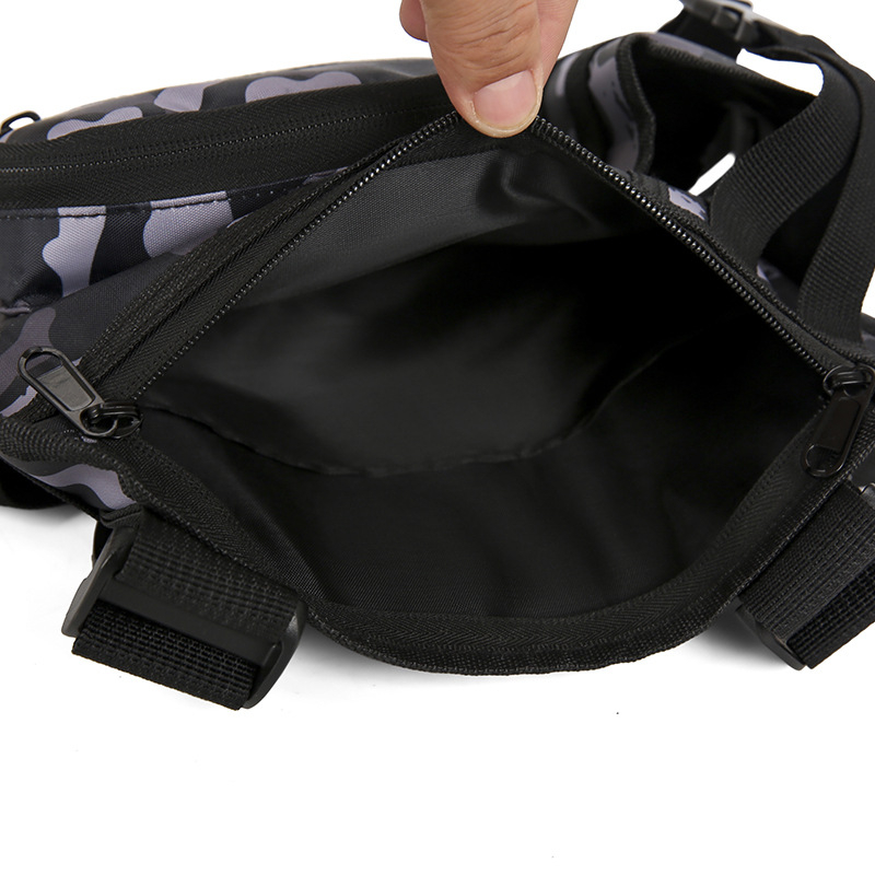 Vyrų pečių krepšys, gatvės mados stilius, nailonas, pamušalas poliesteris, vieno tono raštas, kvėpuojantis dizainas (Stilius: Gatvės mada; Medžiaga: Nailonas; Pamušalas: Poliesteris; Raštas: Vieno tono; Funkcija: Kvėpuojantis)