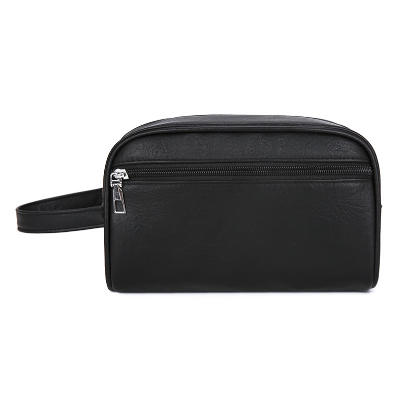 Mužská PU taška na kozmetiku a toaletné potreby, mestský minimalistický štýl, podšívka z polyesteru, leto 2025.