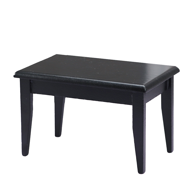 Bábaház étterem – mini jelenet asztallal és székekkel, 5 darabos készlet, MDF anyag, modern egyszerű stílus