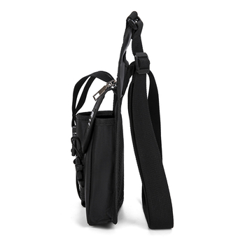 Férfi keresztpántos oldaltáska – városi egyszerű stílus, Oxford vászon, száraz-nedves elválasztás, egyszínű mintázat, tavasz 2025