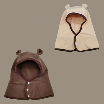 Vaikiška megztos kepurė žiemai su pūkine vidine apdaila, kaklo apsauga, vėjo atsparumas, amžiaus ribos 6–12 mėnesių, 1–2 metai, 2–4 metai