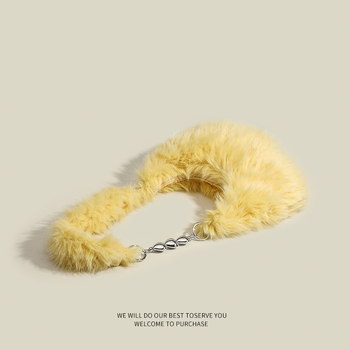 Bud plush γυναικεία τσάντα με dumpling-type μορφή, αστικός μινιμαλισμός, κλείσιμο με φερμουάρ, εσωτερική τσέπη με φερμουάρ, επένδυση πολυεστέρα