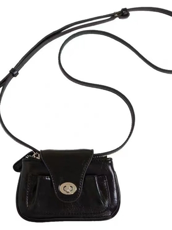 Crossbody mini novčanik s lancem, PU, urbana jednostavnost, vodoravni kvadratni oblik, zatvaranje sa zipom, podstava od platna