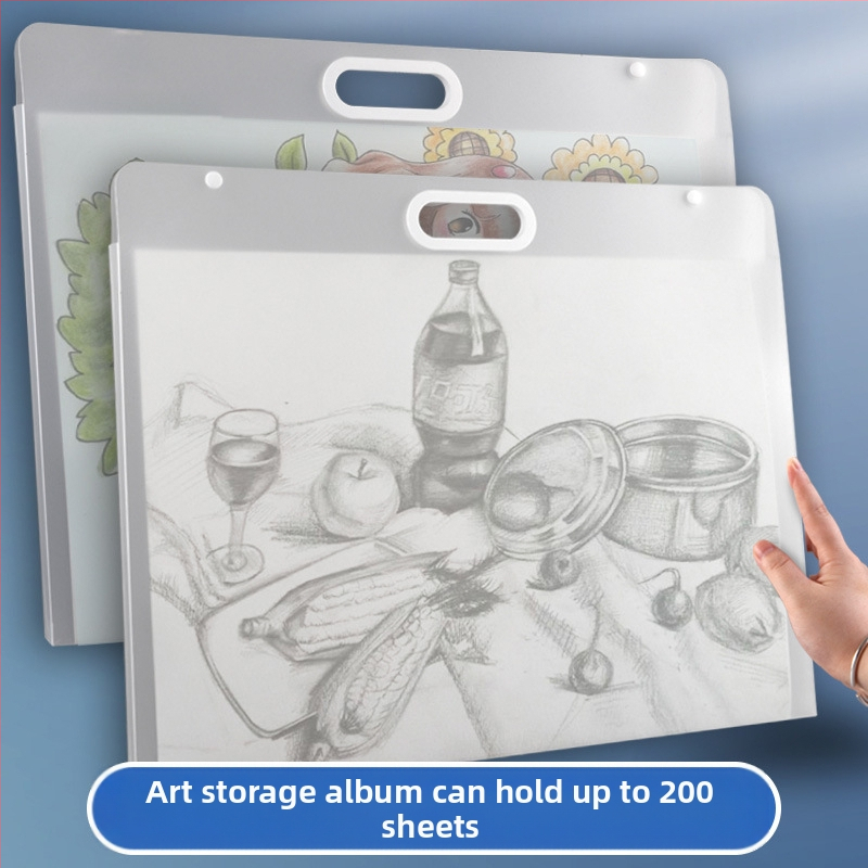 Yuzhi Пластмасов албум за съхранение на изкуство, A4/4K/8K, за скици, 1 страница, персонализиране налично, печат на лого възможен
