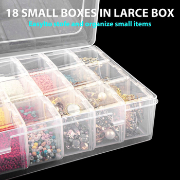 Κουτί αποθήκευσης με διαχωριστικά · Πολυπροπυλένιο πλαστικό · Ανθεκτικό στη σκόνη · Χωρητικότητα 100 ml · Μοντέρνος μινιμαλιστικός σχεδιασμός