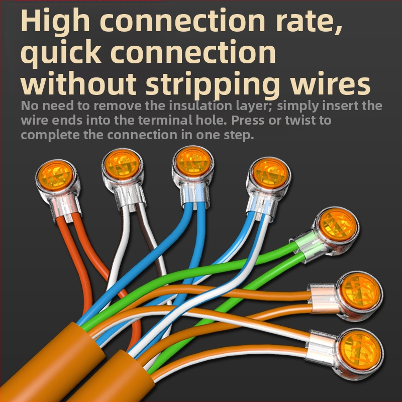 Конектор за мрежов и телефонен кабел със бърз монтаж, K1/K2/K3, водоустойчива капачка за кримп