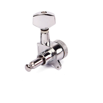 Fém gitárhúr-gomb, önzáró menettel, kis négyszögletes fej, teljesen zárt kivitel