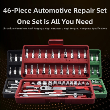 Комплект гнездови гаечни ключове от хром-ванадий стомана, широко приложение