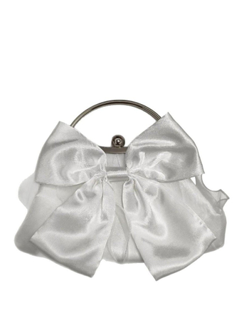 Szaténból készült masnis táska, felhő-stílusú estélyi táska, belső zsebek a telefon és azonosító számára, poliészter bélés