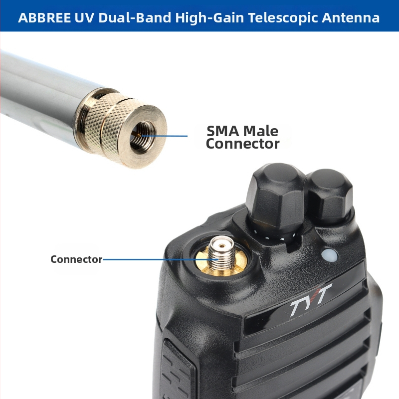 Teleskopna antena 27MHz BNC za CB ručni Walkie-Talkie – debela šipka, pojačanje signala, protiv smetnji, domet 5–10 km, bez baterije