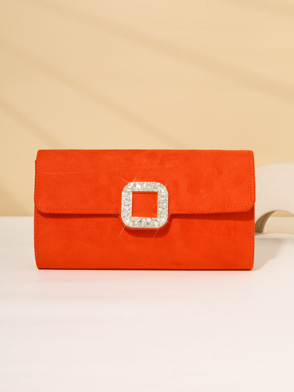 Кадифена вечерна чанта, малка квадратна чанта, хоризонтална квадратна форма, отваряне с капак, полиестерна подплата