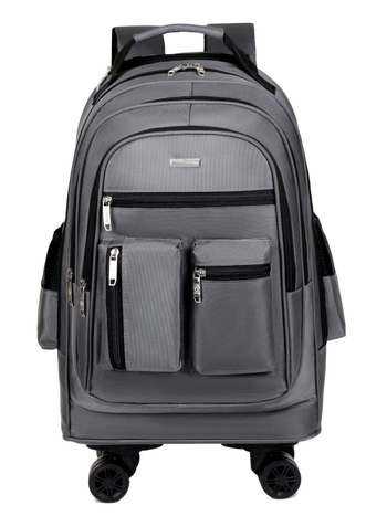 Vászonból készült gurulós hátizsák üzleti utazásokhoz, vízálló felülettel, lélegző vállpántokkal, uniszex