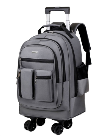 Σακίδιο καμβά με ρόδες για επιχειρηματικά ταξίδια, αδιάβροχο, ρυθμιζόμενοι ιμάντες με αερόσφυρες, unisex