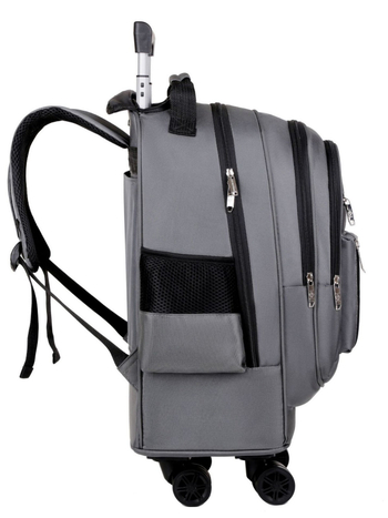 Σακίδιο καμβά με ρόδες για επιχειρηματικά ταξίδια, αδιάβροχο, ρυθμιζόμενοι ιμάντες με αερόσφυρες, unisex