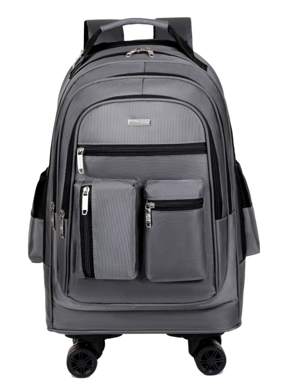 Vászonból készült gurulós hátizsák üzleti utazásokhoz, vízálló felülettel, lélegző vállpántokkal, uniszex