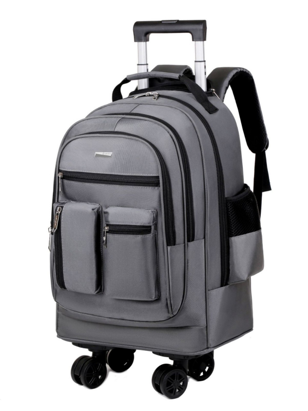 Vászonból készült gurulós hátizsák üzleti utazásokhoz, vízálló felülettel, lélegző vállpántokkal, uniszex