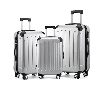 Bagaj de cabină unisex, închidere cu fermoar, material ABS-PC, roți universale, extensibil, greutate 3 kg, căptușeală din poliester