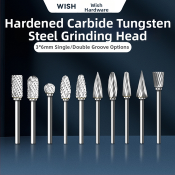 Rotējošā slīpēšanas galva no volfrāma karbīda (cementētais karbīds) – piemērota metāliem un akmeņiem