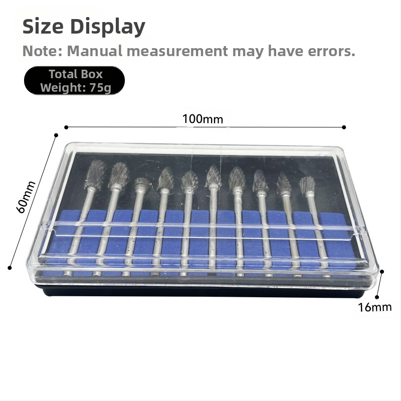 Rotējošā slīpēšanas galva no volfrāma karbīda (cementētais karbīds) – piemērota metāliem un akmeņiem