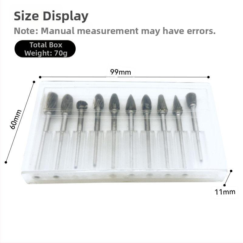 Rotējošā slīpēšanas galva no volfrāma karbīda (cementētais karbīds) – piemērota metāliem un akmeņiem
