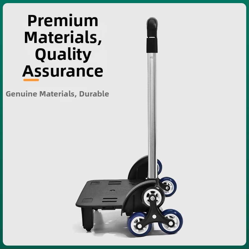 Разглобяема алуминиева сплавна количка за ученически раници, шестколелна за изкачване по стълби, аксесоари за раница