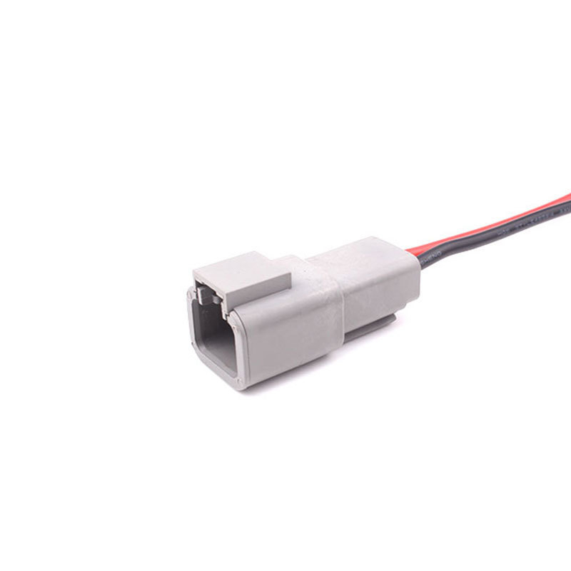 DTP 2-pólový konektor s káblom 12 AWG, dvojcestný DT automobilový vodotesný elektrický konektor PA66+ žiaruvzdorný izolátor (Hua xiao)