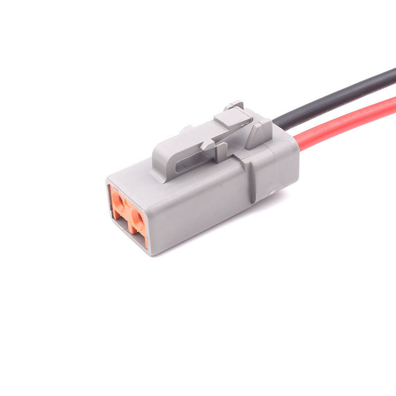 DTP 2-pólový konektor s káblom 12 AWG, dvojcestný DT automobilový vodotesný elektrický konektor PA66+ žiaruvzdorný izolátor (Hua xiao)