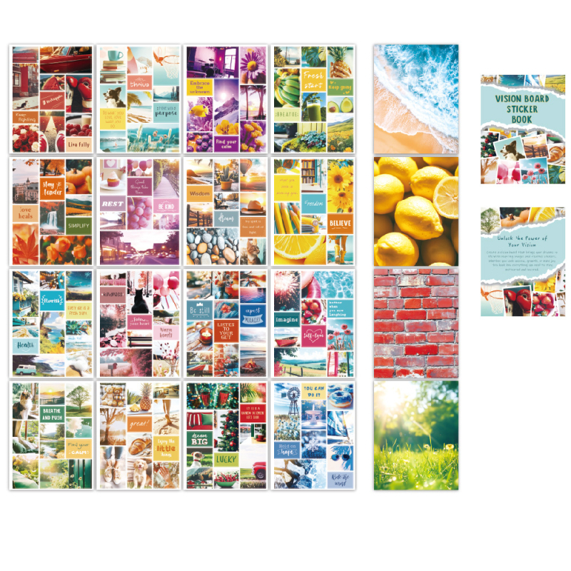 DIY Vizijos lipdukų knygelė – lipduko medžiaga, spaudos technika, prekinis ženklas Reputation, logotipo spausdinimas leidžiamas, be pritaikymo