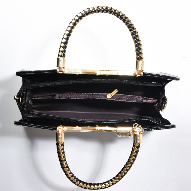 Shichen PU Tote krepšys kasdieniam naudojimui — užtrauktukas, poliesterio pamušalas, horizontali kvadratinė forma, viena peties juosta