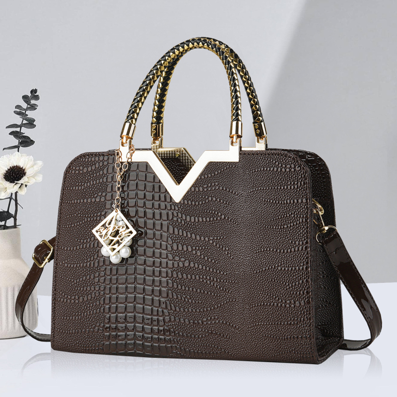 Shichen PU Tote krepšys kasdieniam naudojimui — užtrauktukas, poliesterio pamušalas, horizontali kvadratinė forma, viena peties juosta