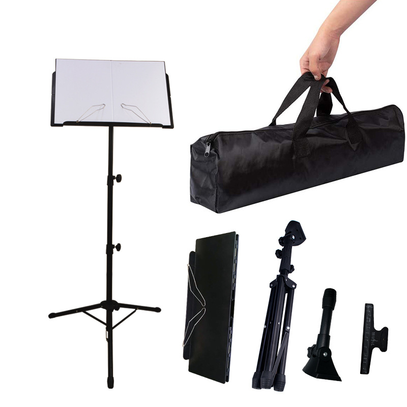 Zenei kottatartó SP-02, összecsukható és hordozható, állítható kialakítás, Anyag: ABS műanyag + matt acélcső, Márka: ZY, Zenei eszközök számára