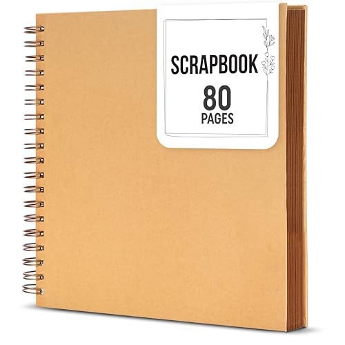 80-страничен фотоалбум от крафт хартия, DIY ретро скрапбук за сватба и спомени
